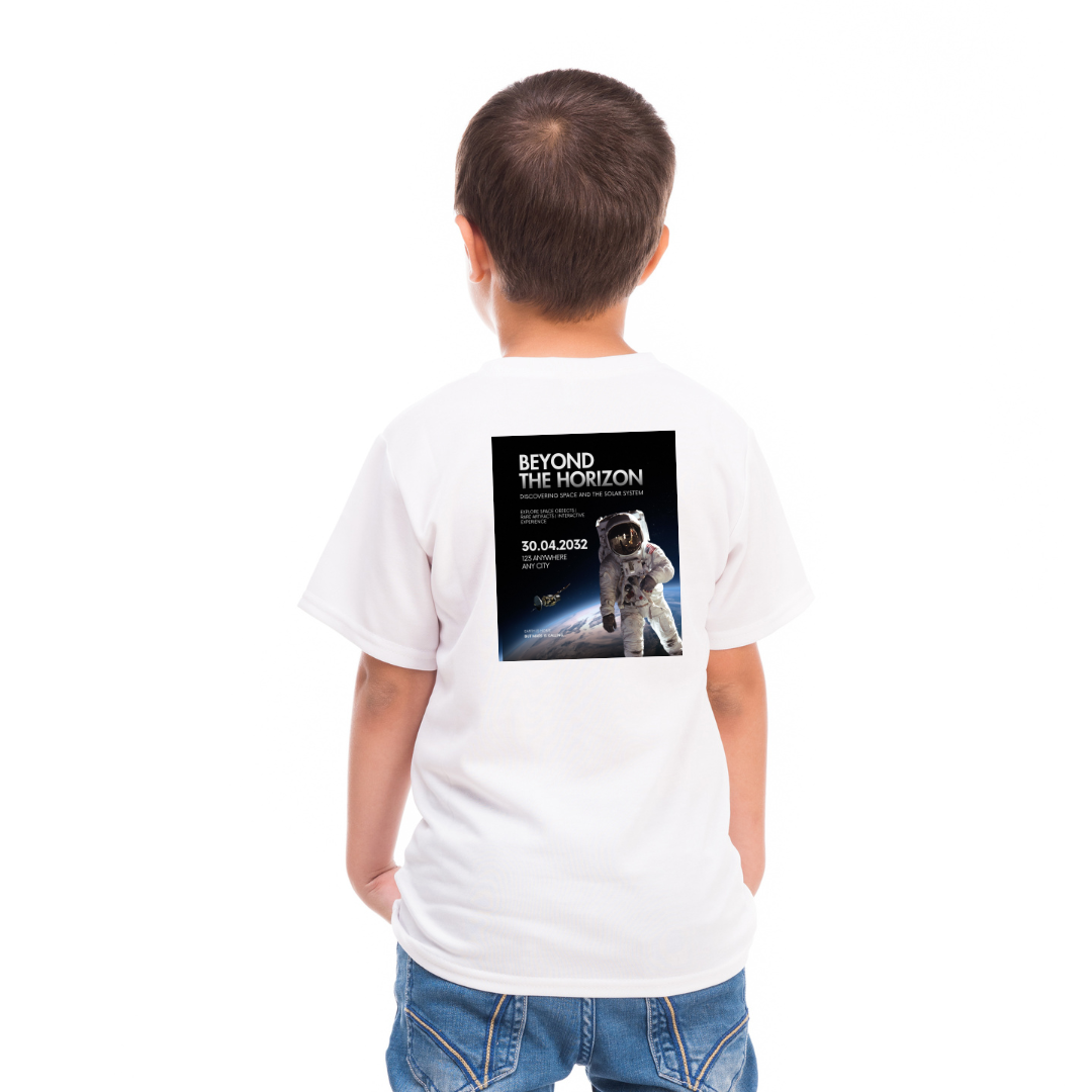 Phase Mode Full Moon Kids’ T-Shirt – Discovering Space & Solar System | Little Astronauts