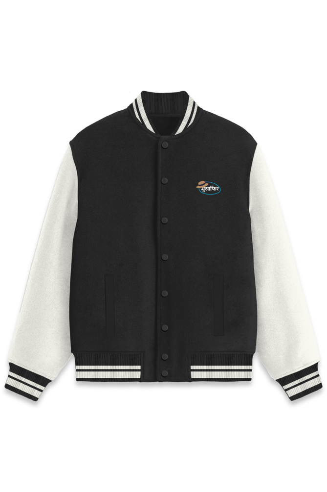 Men’s Varsity Jacket – "Traveller Bano, Tourist Nahi" Holiday Style for Men