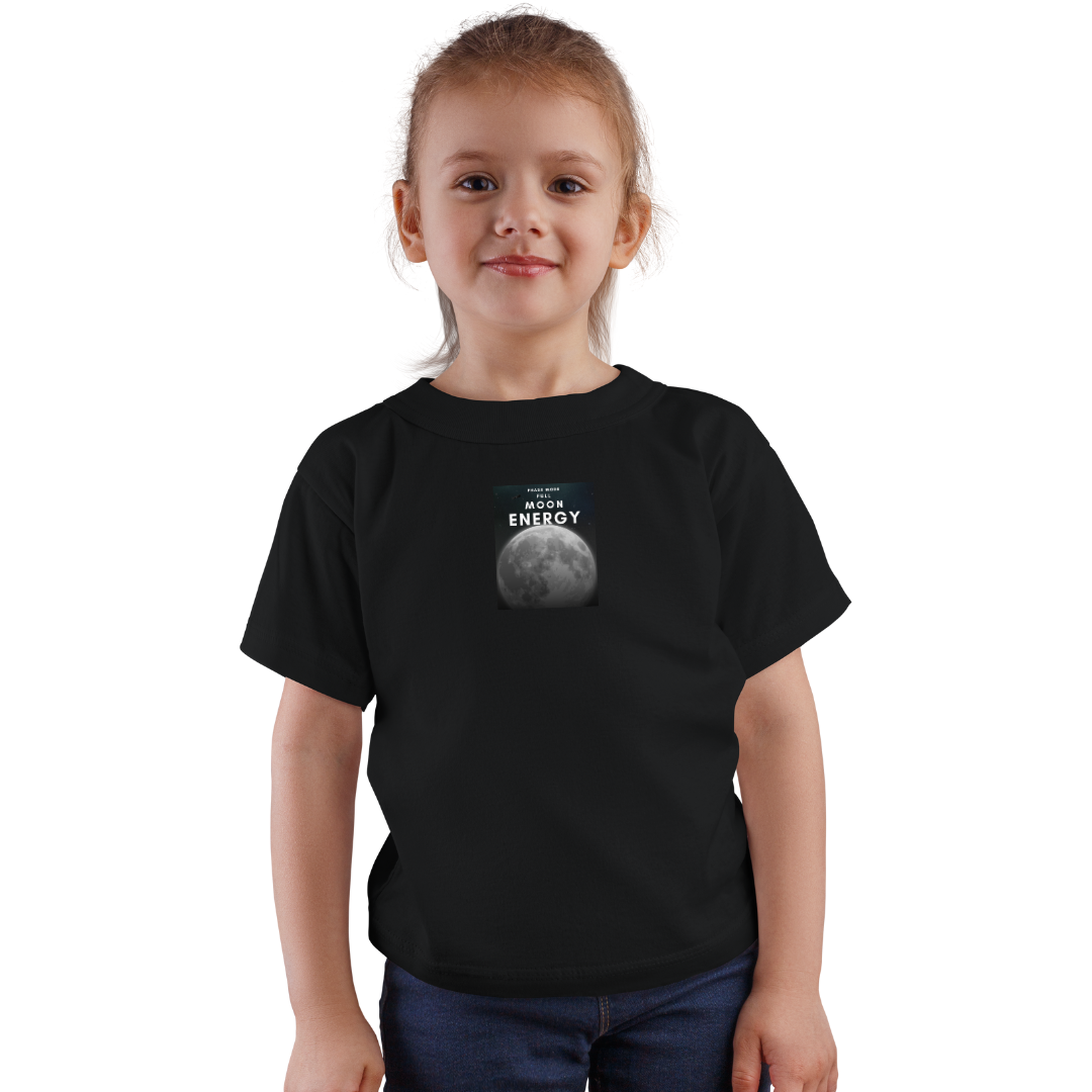 Phase Mode Full Moon Kids’ T-Shirt – Discovering Space & Solar System | Little Astronauts