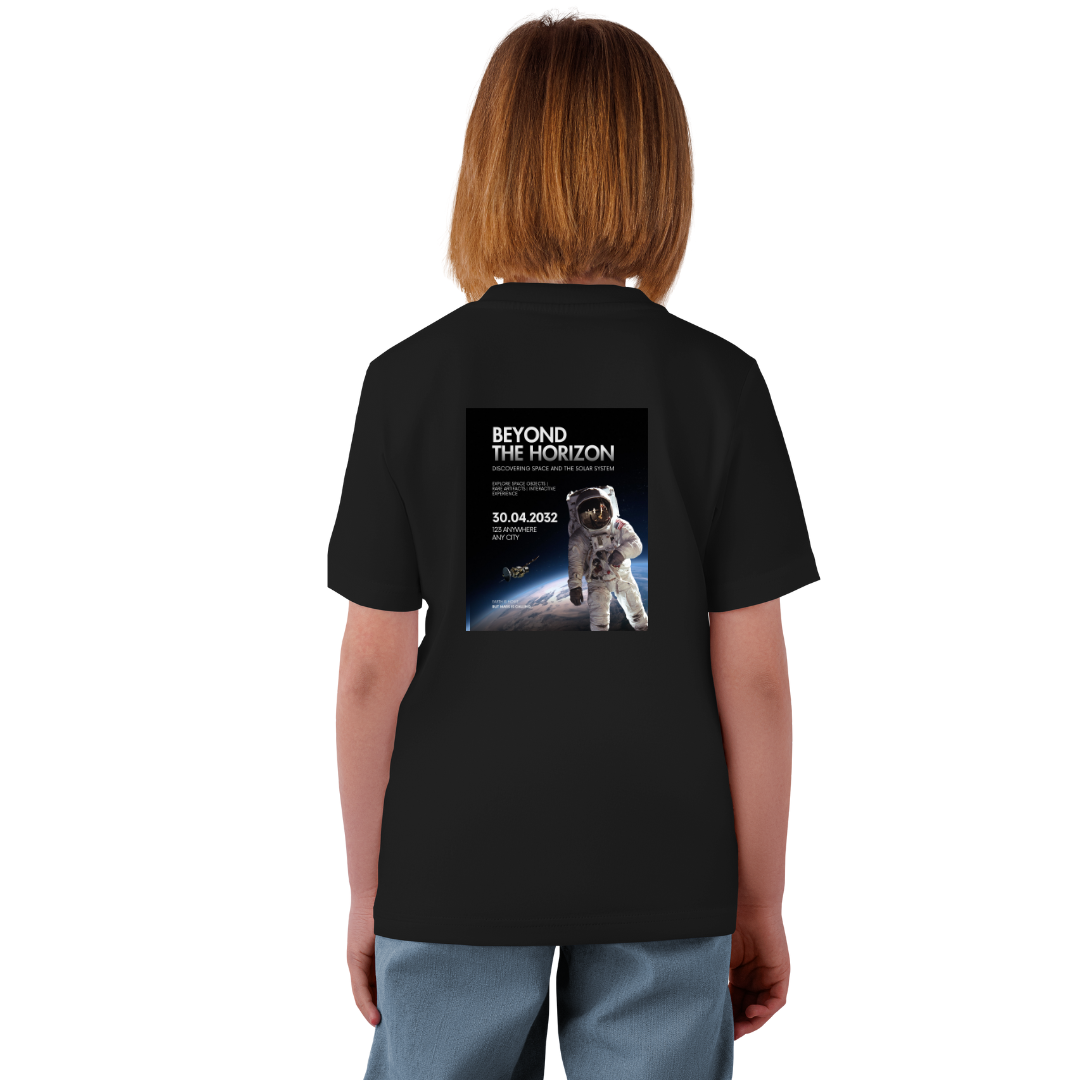 Phase Mode Full Moon Kids’ T-Shirt – Discovering Space & Solar System | Little Astronauts