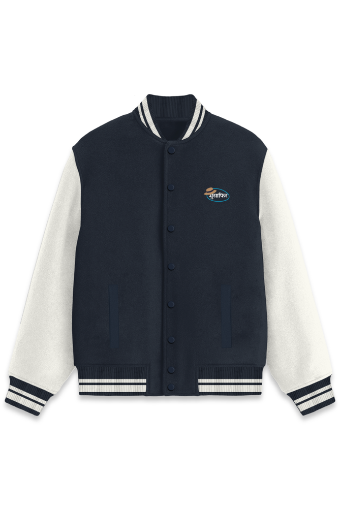 Men’s Varsity Jacket – "Traveller Bano, Tourist Nahi" Holiday Style for Men