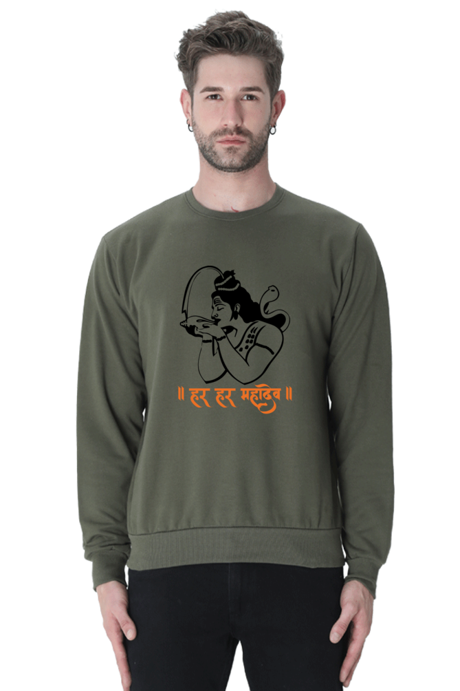 Men’s Sweatshirt with Shiva and the Chalice of Poison – Bold & Spiritual Wear