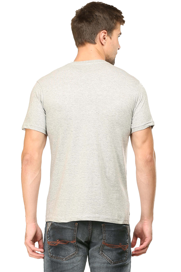 Men’s Round Neck T-Shirt with Shiva in Meditative Pose – Spiritual Half Sleeve Tee