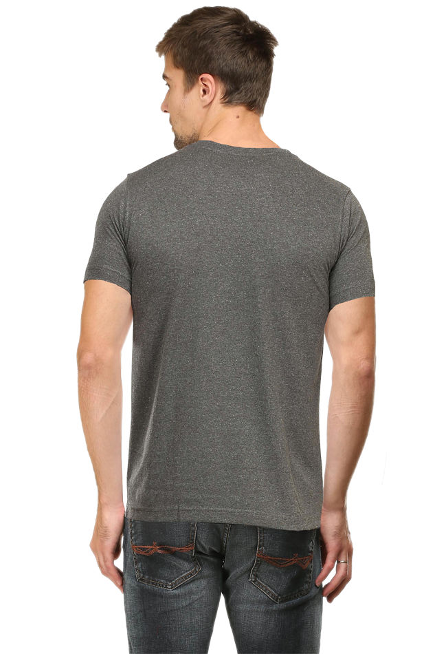 Men’s Round Neck T-Shirt with Shiva in Meditative Pose – Spiritual Half Sleeve Tee