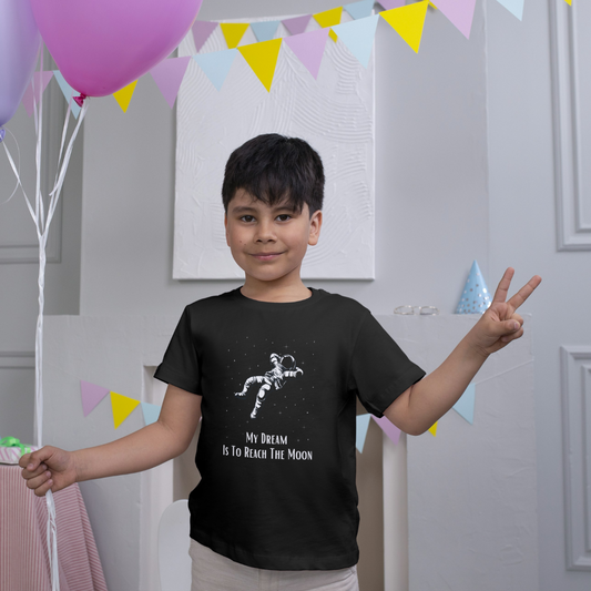 My Dream is to Reach the Moon - Kids' Astronaut T-Shirt | Space Dreamer Tee