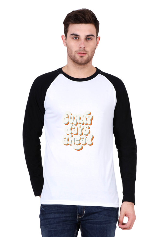 Raglan Full-Sleeve T-Shirt for Men – "Sunny Days Ahead" Vacation Wear
