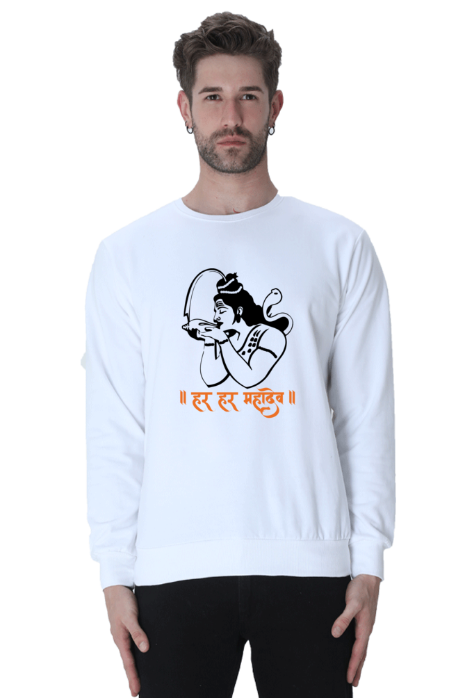 Men’s Sweatshirt with Shiva and the Chalice of Poison – Bold & Spiritual Wear