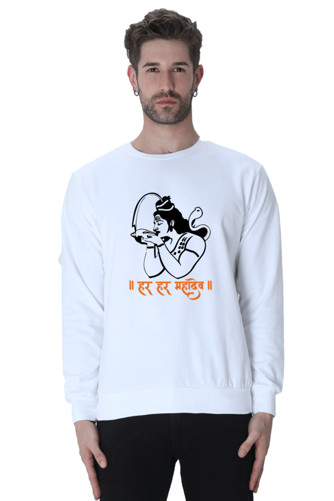 Men’s Sweatshirt with Shiva and the Chalice of Poison – Bold & Spiritual Wear