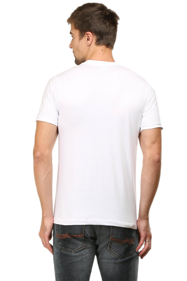 Men’s Round Neck T-Shirt with Shiva in Meditative Pose – Spiritual Half Sleeve Tee