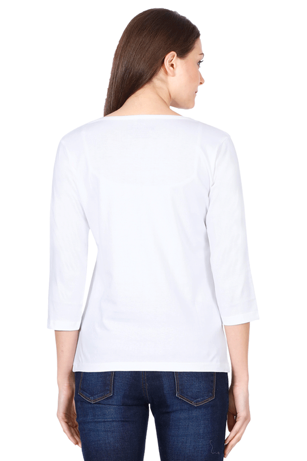 Women’s Valentine Full Sleeve T-Shirt – "Growing in Love" Paper Airplane Design