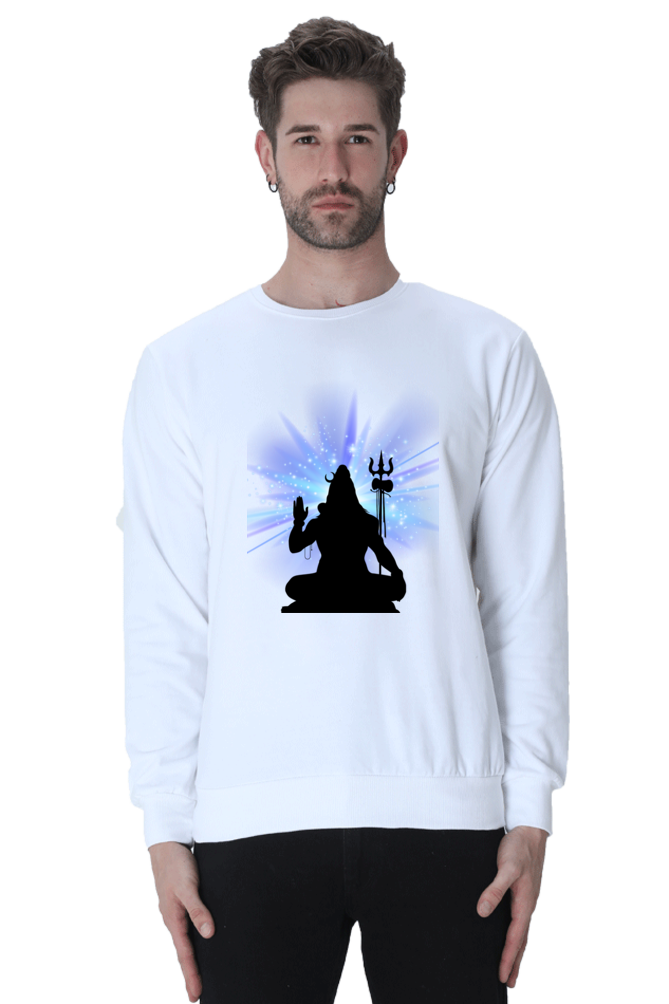 Men’s Sweatshirt with Meditating Shiva Design – Spiritual Comfort in Style