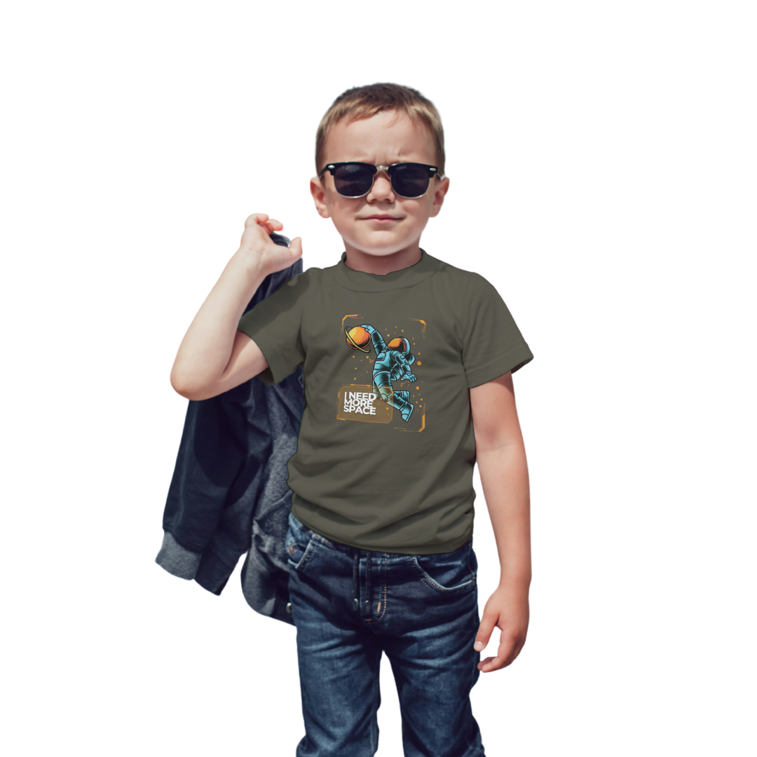 I Need More Space – Kids’ Astronaut Basketball T-Shirt | Little Astronauts Collection