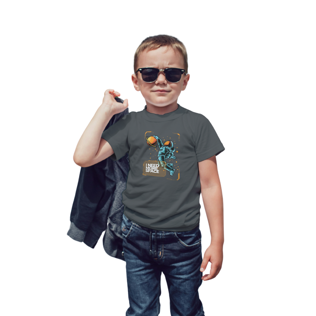 I Need More Space – Kids’ Astronaut Basketball T-Shirt | Little Astronauts Collection