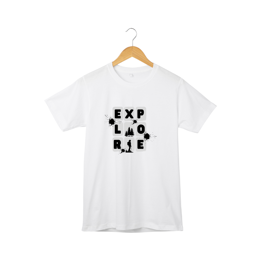 Oversize Half-Sleeve T-Shirt for Men – "EXPLORE" Travel-Ready Men’s Tee