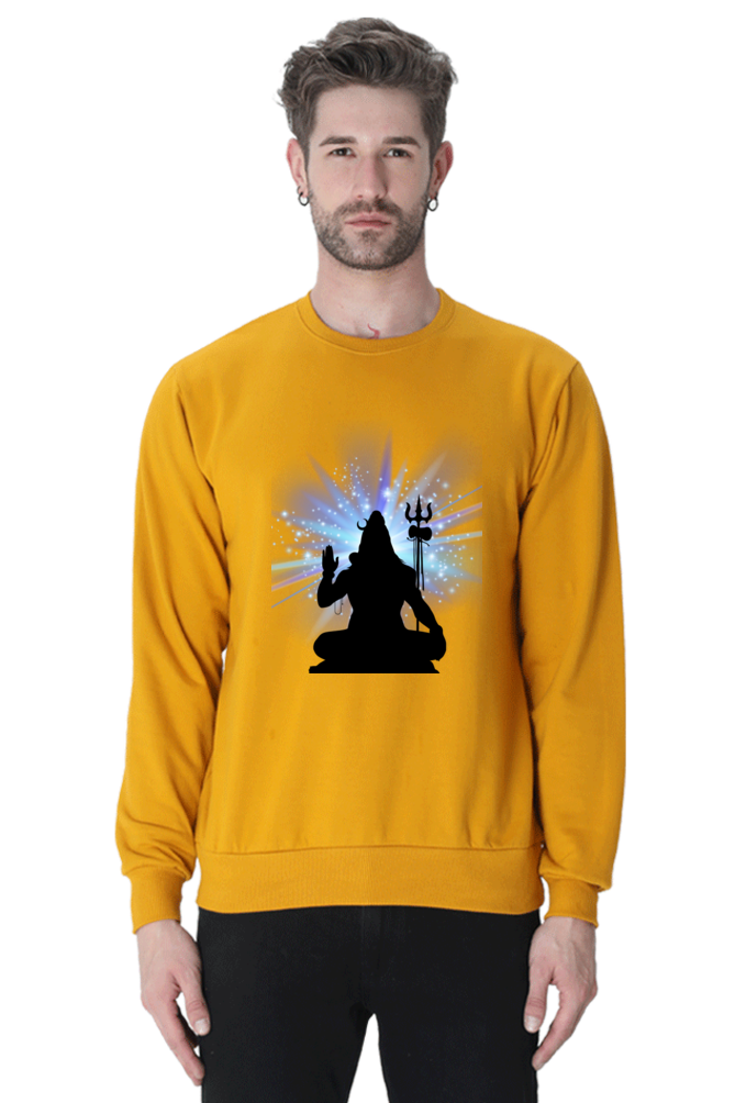 Men’s Sweatshirt with Meditating Shiva Design – Spiritual Comfort in Style