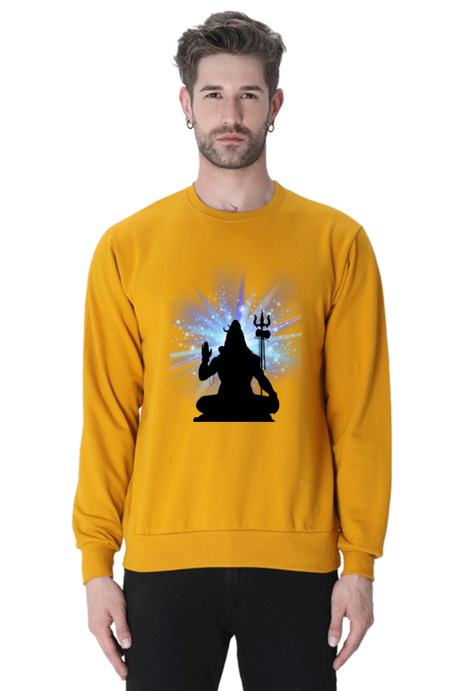 Men’s Sweatshirt with Meditating Shiva Design – Spiritual Comfort in Style