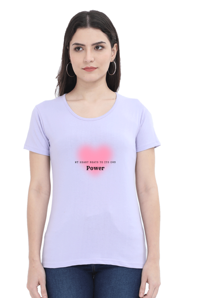 Women’s Valentine T-Shirt – "My Heart Beats to Its Own Power" | Bold & Trendy