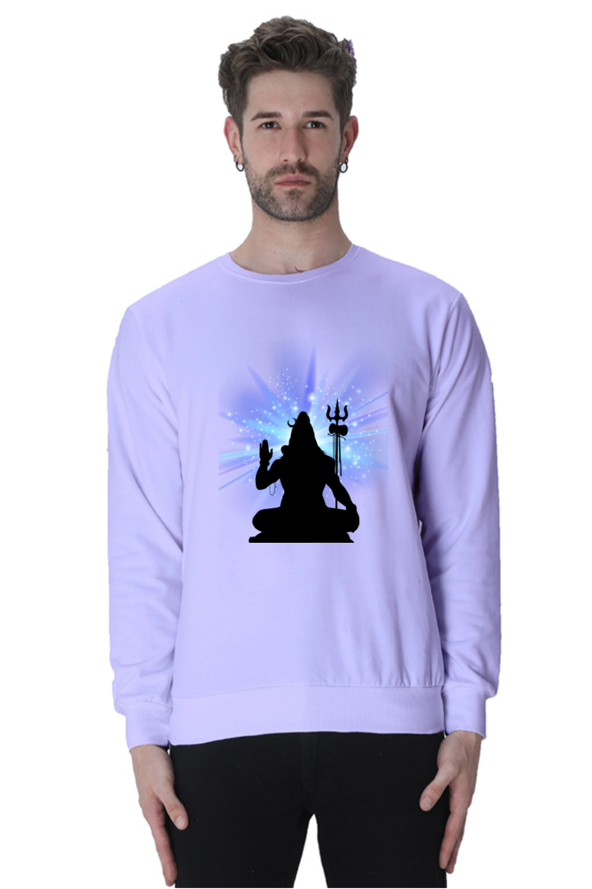 Men’s Sweatshirt with Meditating Shiva Design – Spiritual Comfort in Style