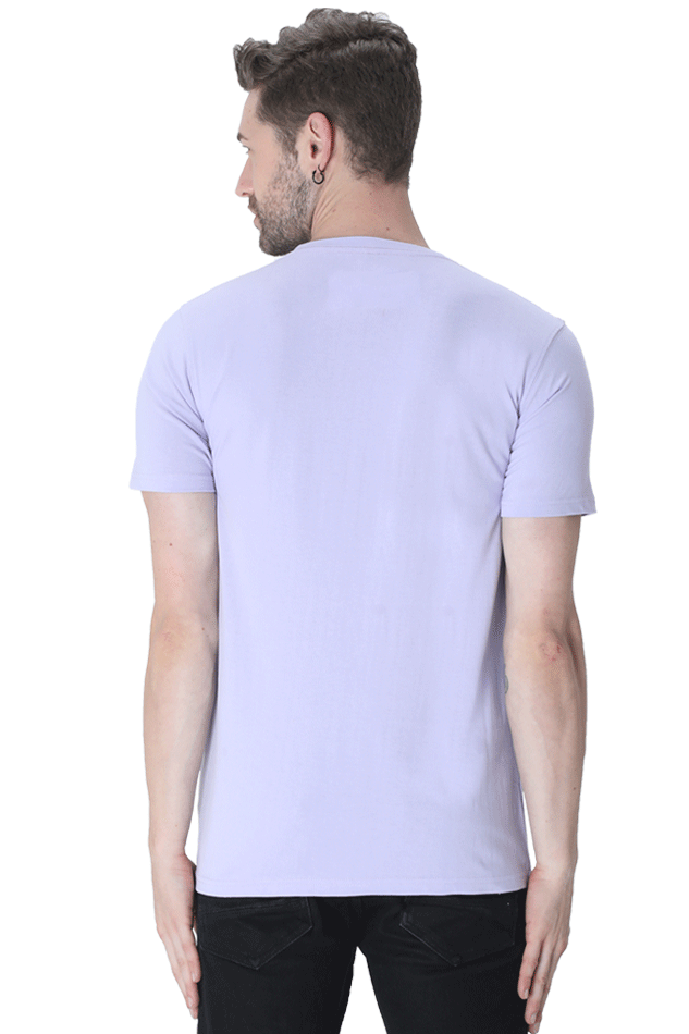 Men’s Round Neck T-Shirt with Shiva in Meditative Pose – Spiritual Half Sleeve Tee