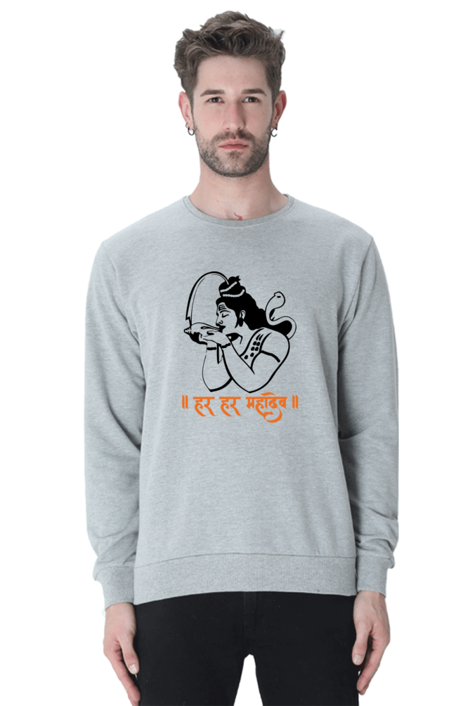 Men’s Sweatshirt with Shiva and the Chalice of Poison – Bold & Spiritual Wear