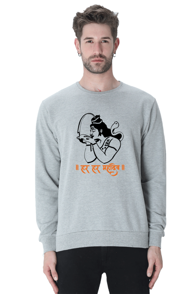Men’s Sweatshirt with Shiva and the Chalice of Poison – Bold & Spiritual Wear
