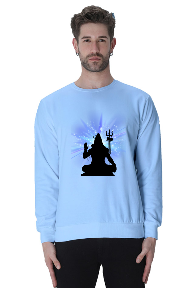 Men’s Sweatshirt with Meditating Shiva Design – Spiritual Comfort in Style